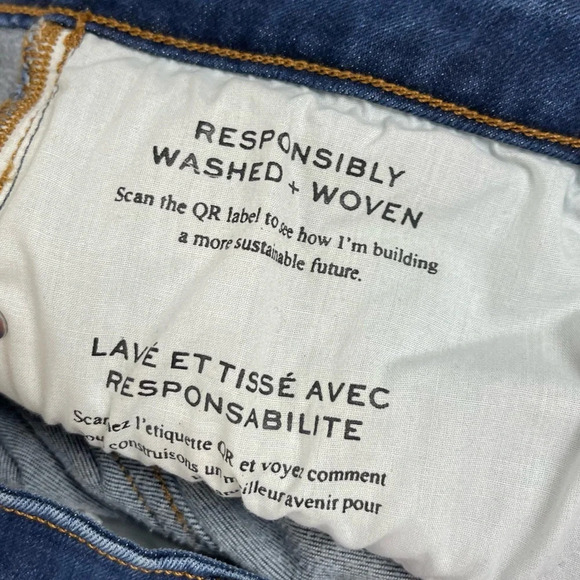 NEW Frame Le Crop Mini Boot Jeans Womens 28 Blue Raw Hem NWOT - Picture 7 of 14